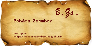 Bohács Zsombor névjegykártya