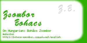 zsombor bohacs business card